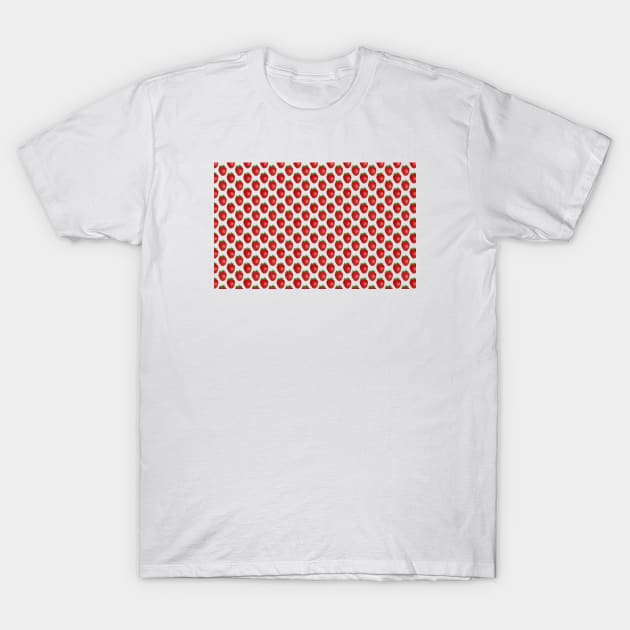 Strawberry Pattern T-Shirt by FoodPatterns